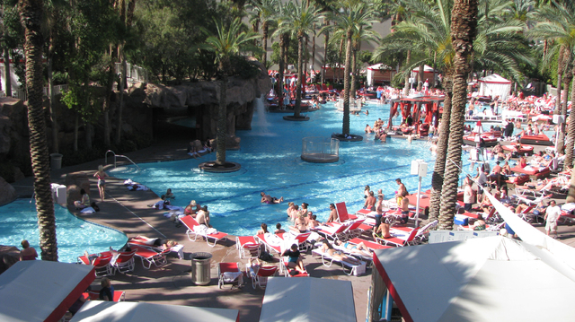 The pool at The Flamingo was featured prominently in Viva Las