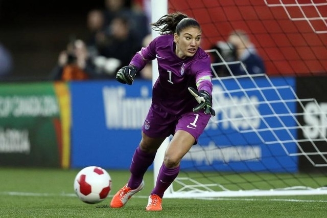 For U.S. women's soccer goalie Solo, no goals, no comment
