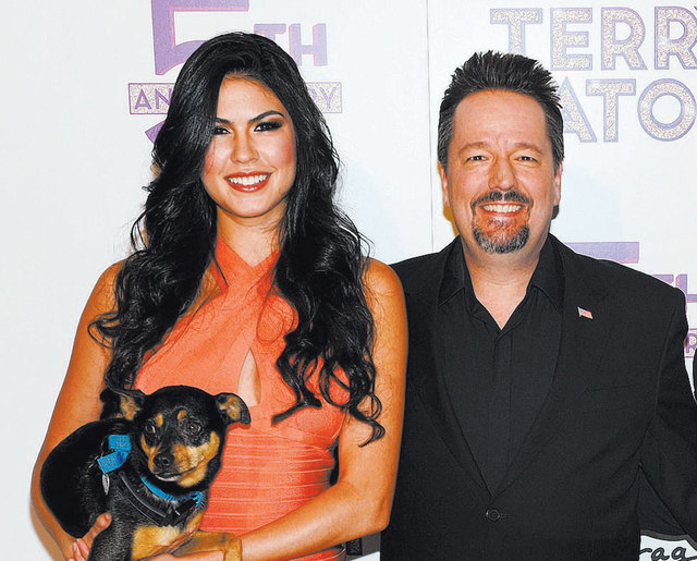 Terry Fator and his wife Taylor Makakoa arrives at the Maxim issue, WireImage