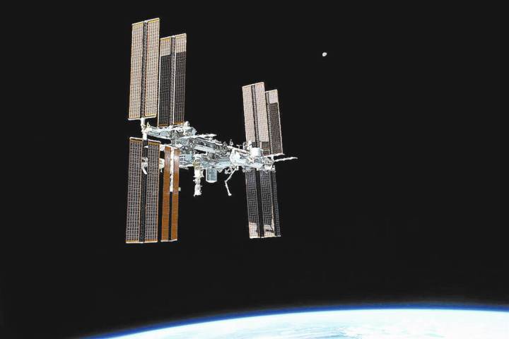 The International Space Station, photographed from the space shuttle Atlantis, on July 19, 2011. (MUST CREDIT: NASA)