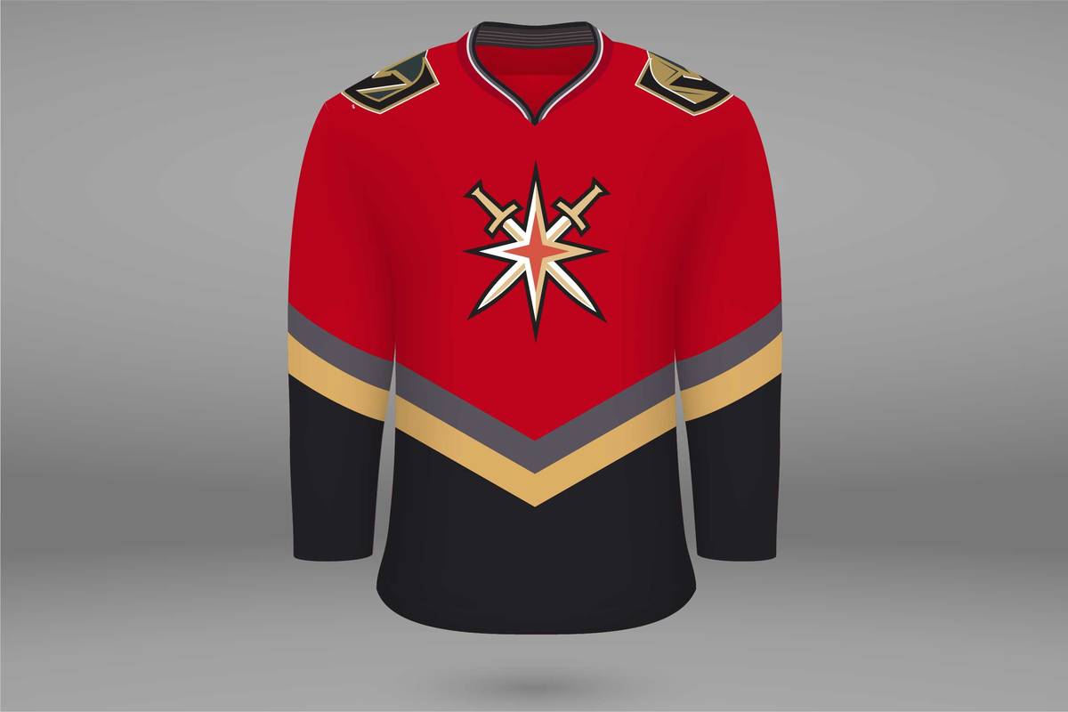 black and gold golden knights jersey