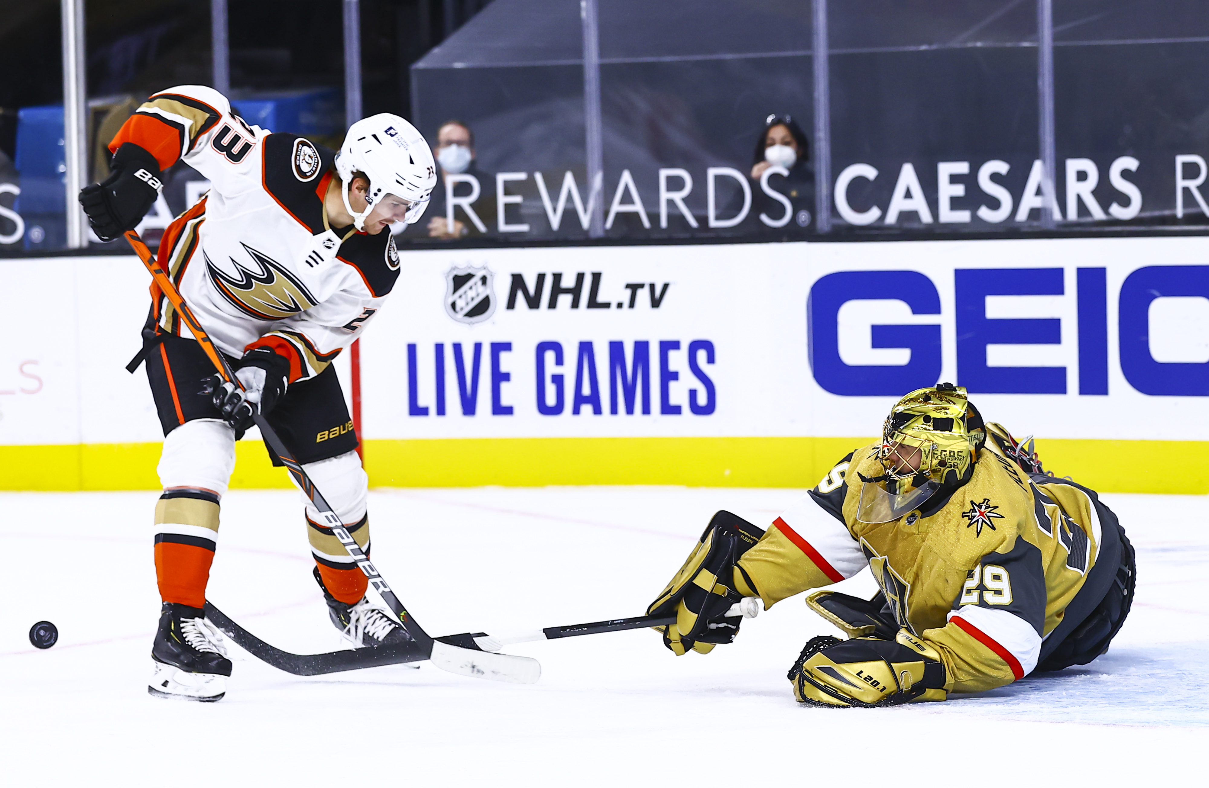 John Gibson stops 49 shots, Ducks edge Knights in shootout - The Rink Live