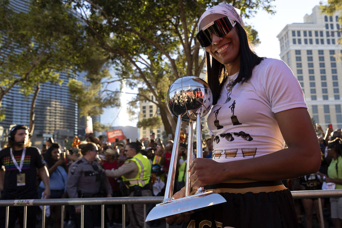 Aces, fans converge on the Strip for WNBA championship celebration ...