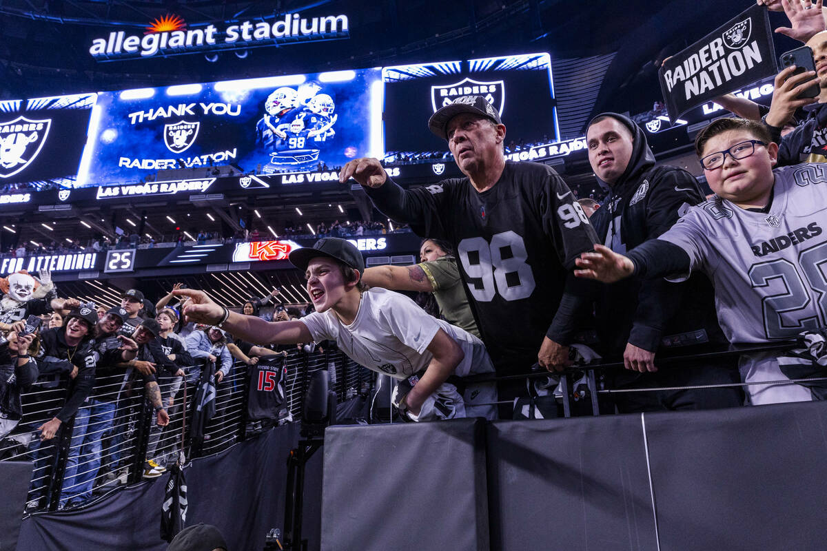 Raiders see increase of fan attendance at Allegiant Stadium in