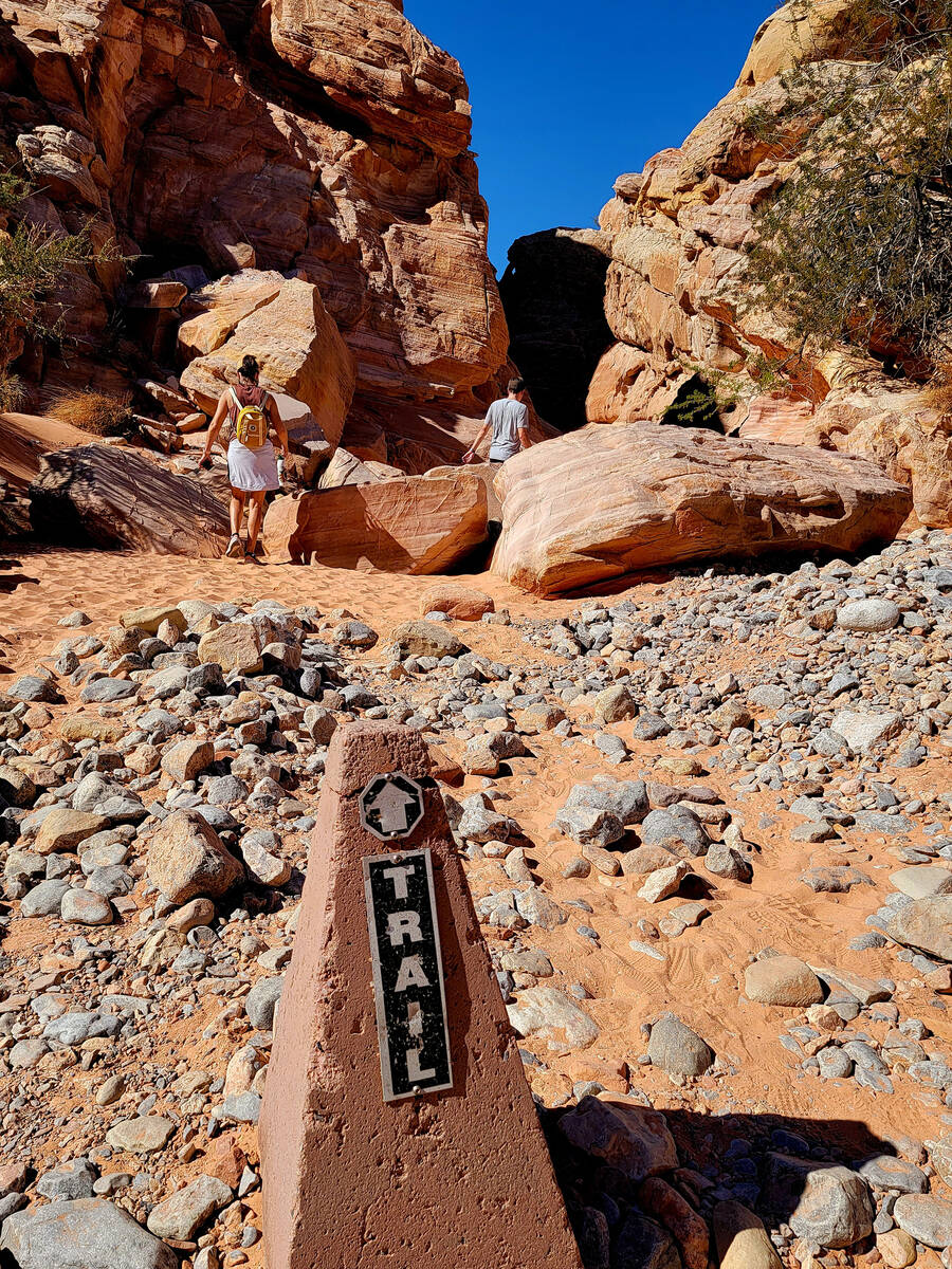 Valley of Fire State Park’s White Domes Loop. (Natalie Burt/Special to the Las Vegas Review-J ...