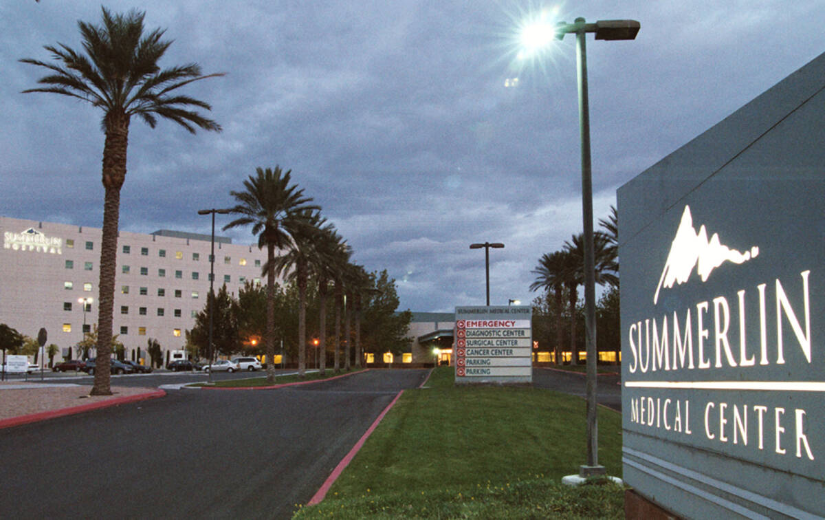 Summerlin Hospital and Medical Center. (Las Vegas Review-Journal)