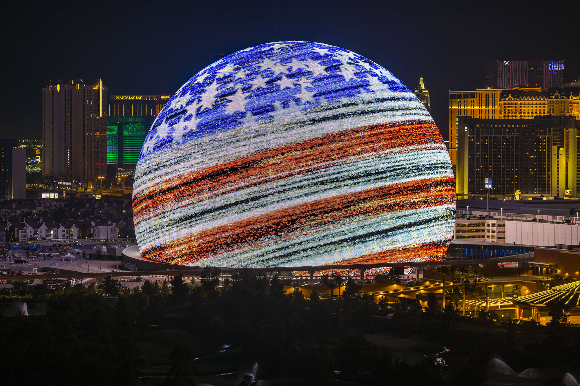 MSG Sphere Las Vegas unveiled for Fourth of July