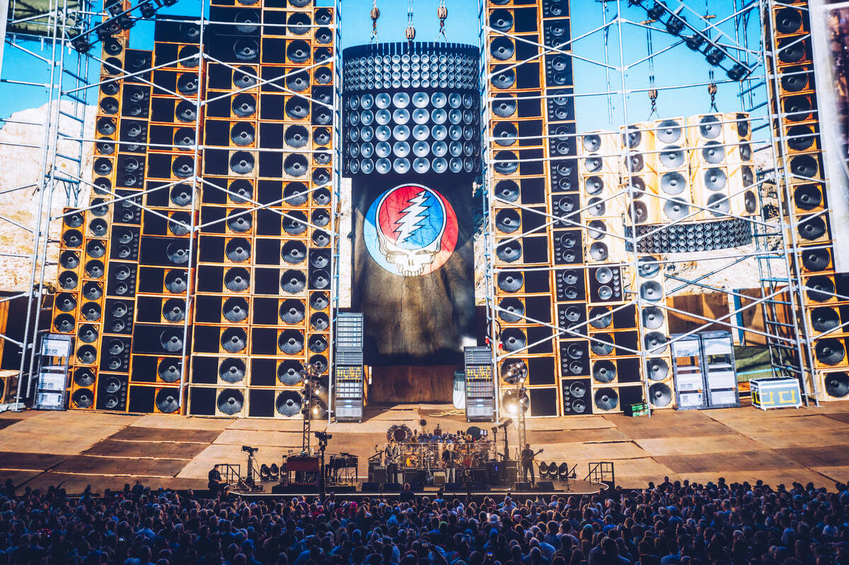 A shot of Dead & Company's opening night at the Sphere on Thursday, May 16, 2024. (Rich Fury)