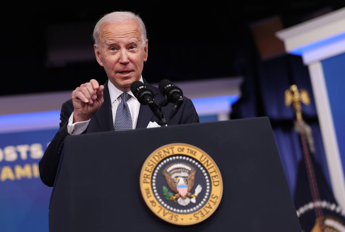 President Joe Biden takes questions from reporters on classified documents as he delivers remar ...