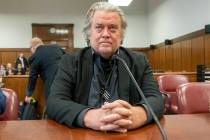 FILE - Steve Bannon appears in court in New York, Jan. 12, 2023. A federal appeals court has up ...